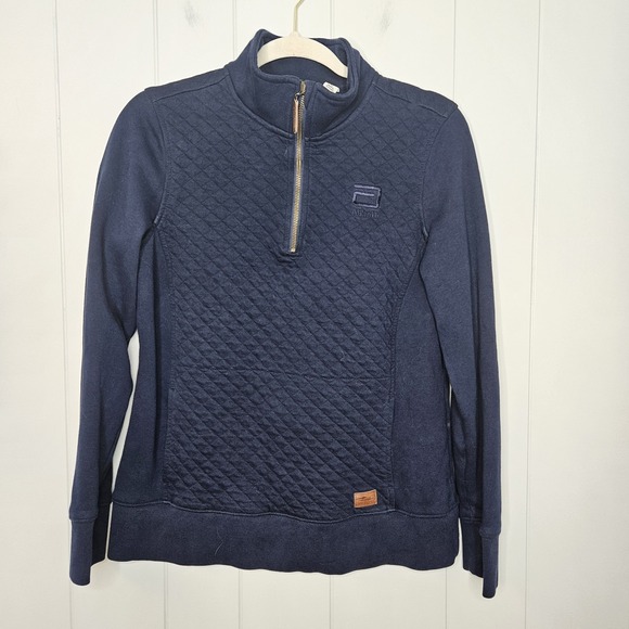 L.L. Bean Tops - LL Bean Sweatshirt Medium Women's Navy Blue Funnel Neck